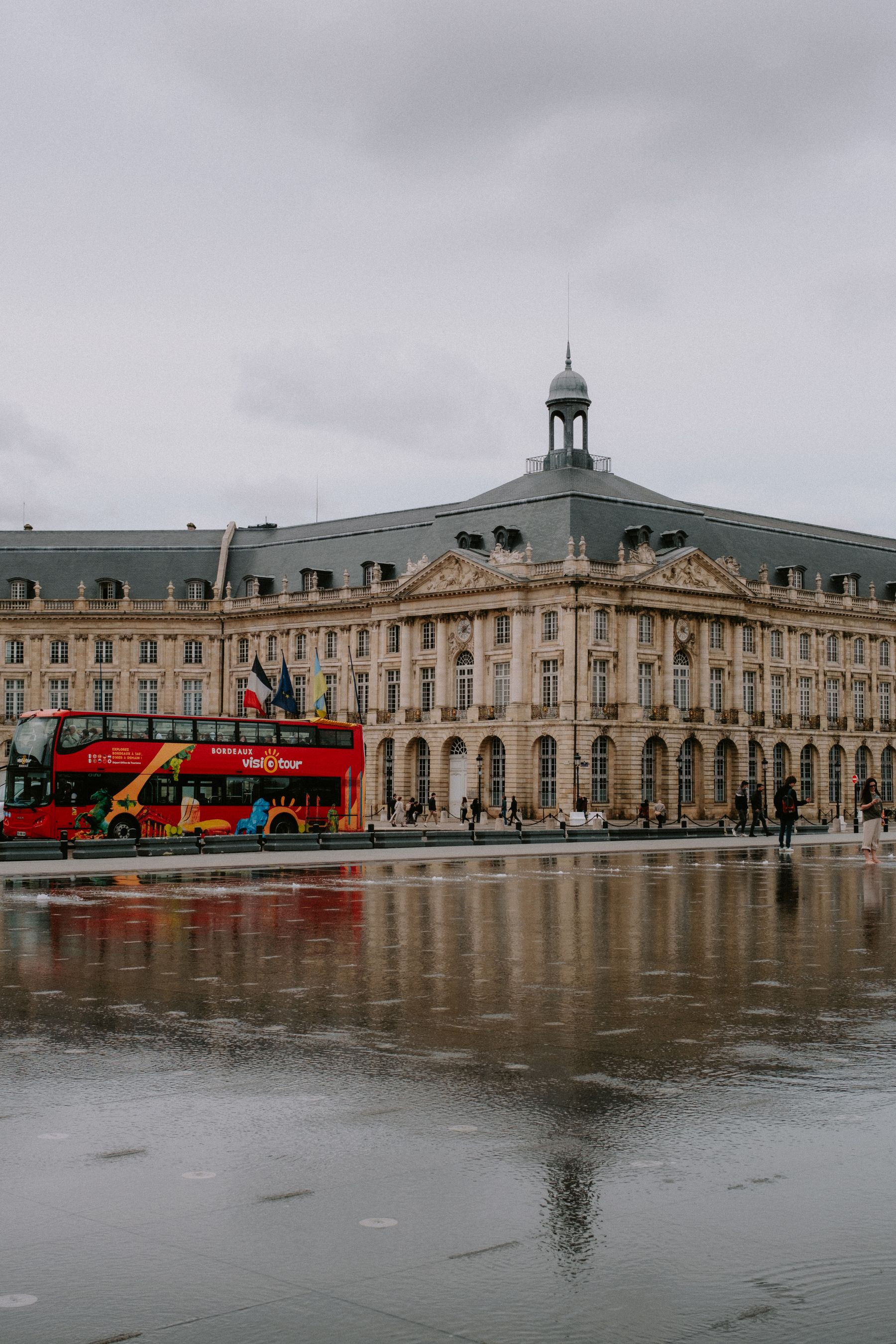Neoclassical Bordeaux above the water mirror
