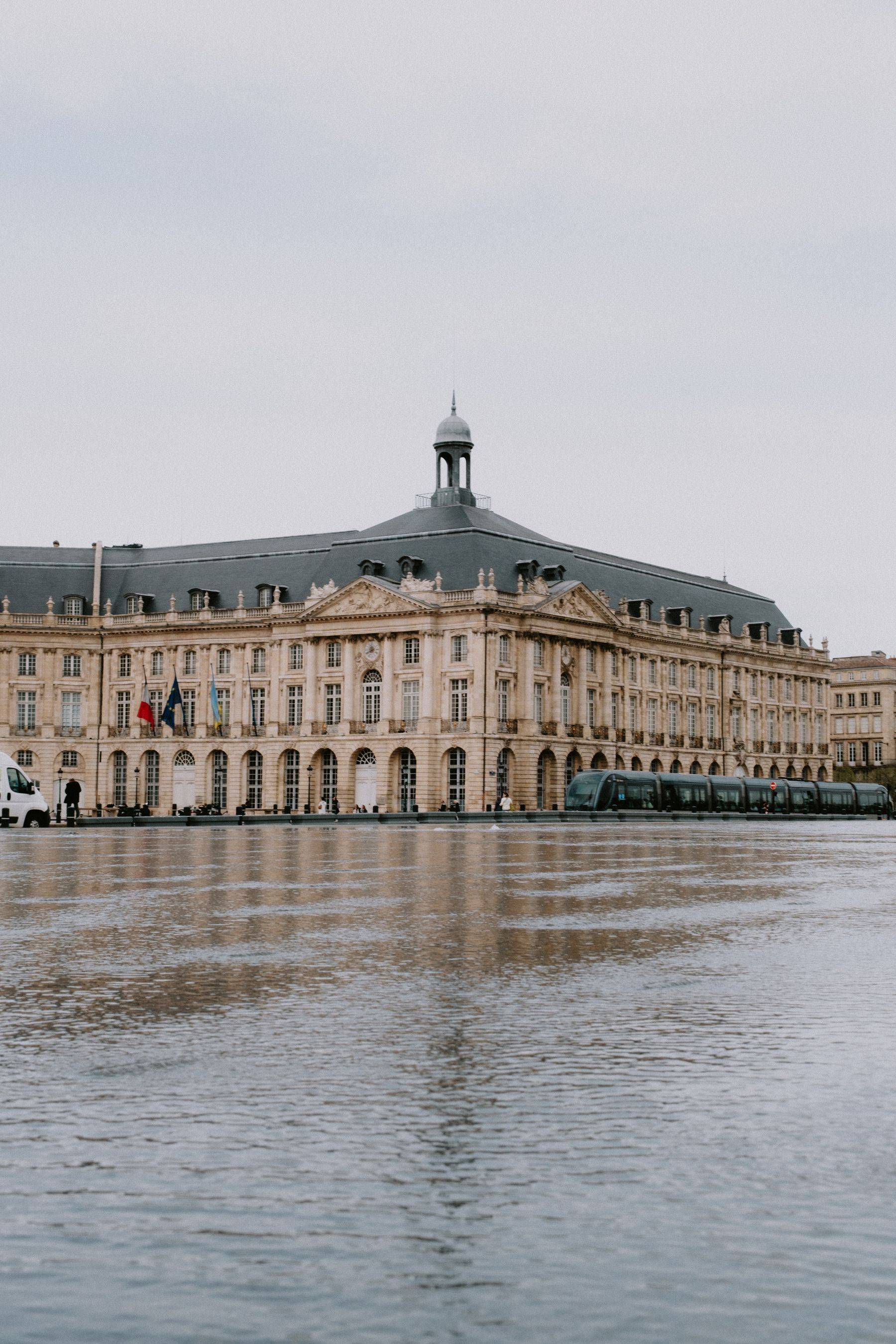A stone street in central Bordeaux