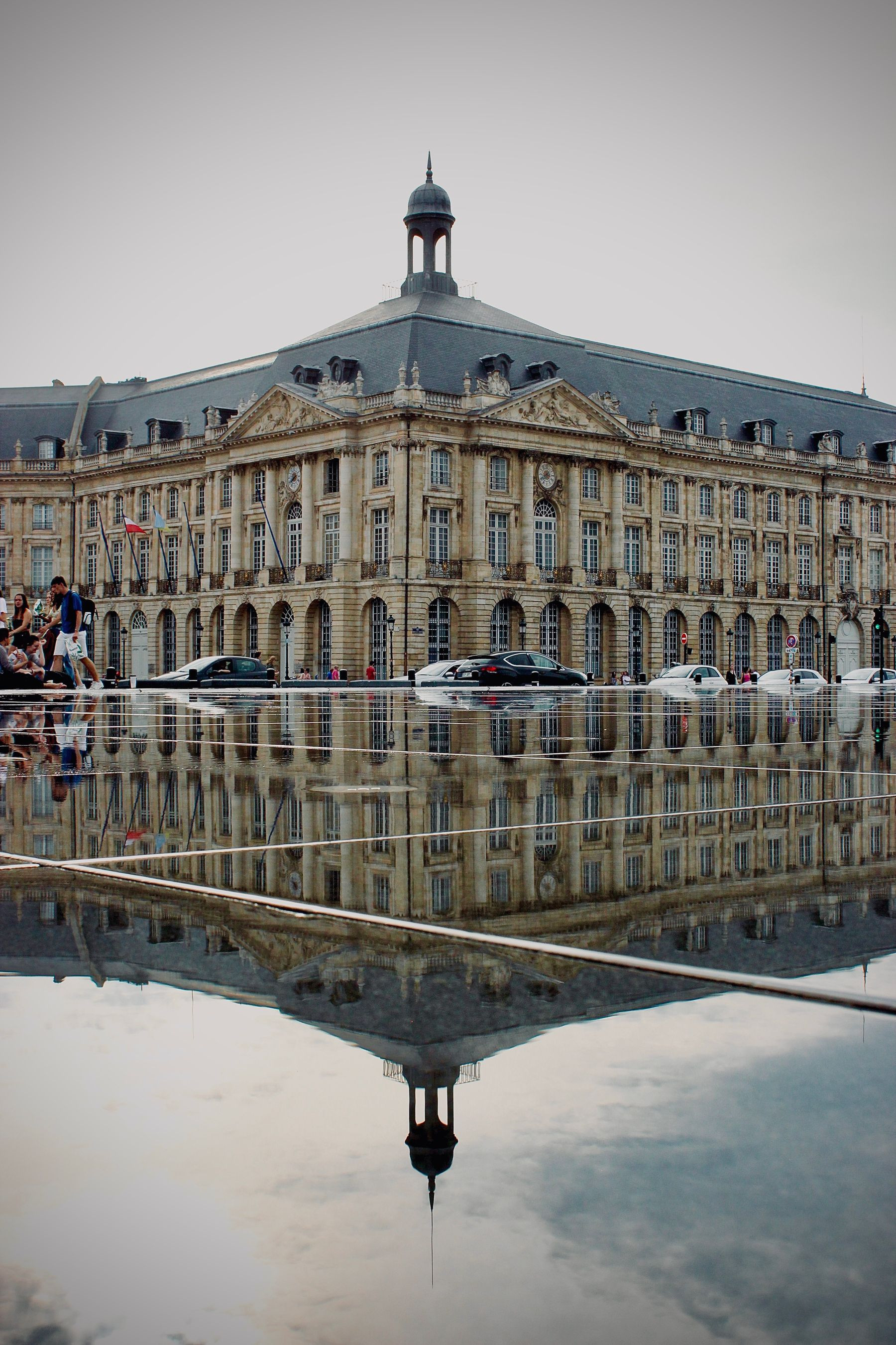 Place de la Bourse reflected in the water mirror