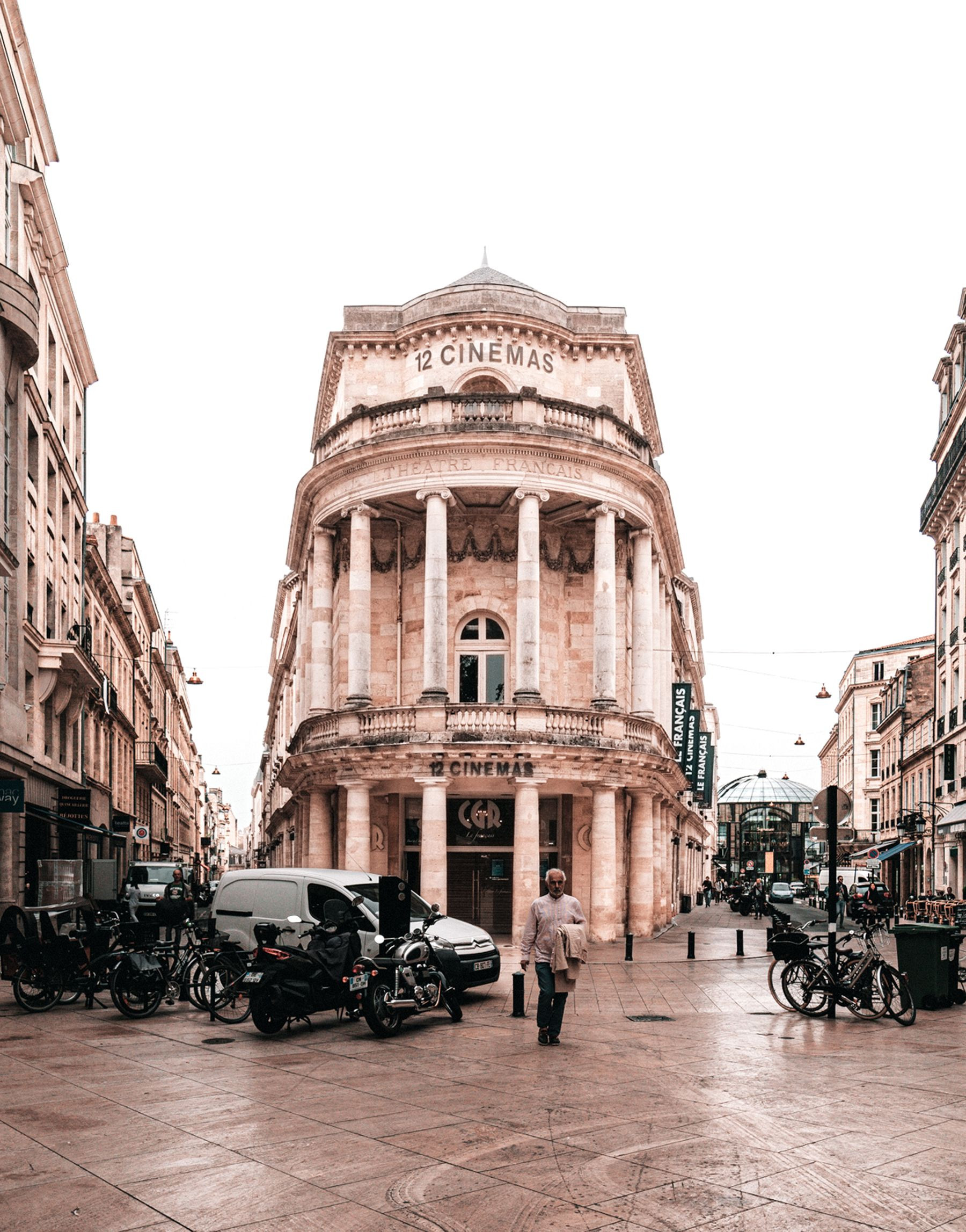 A historic facade in central Bordeaux