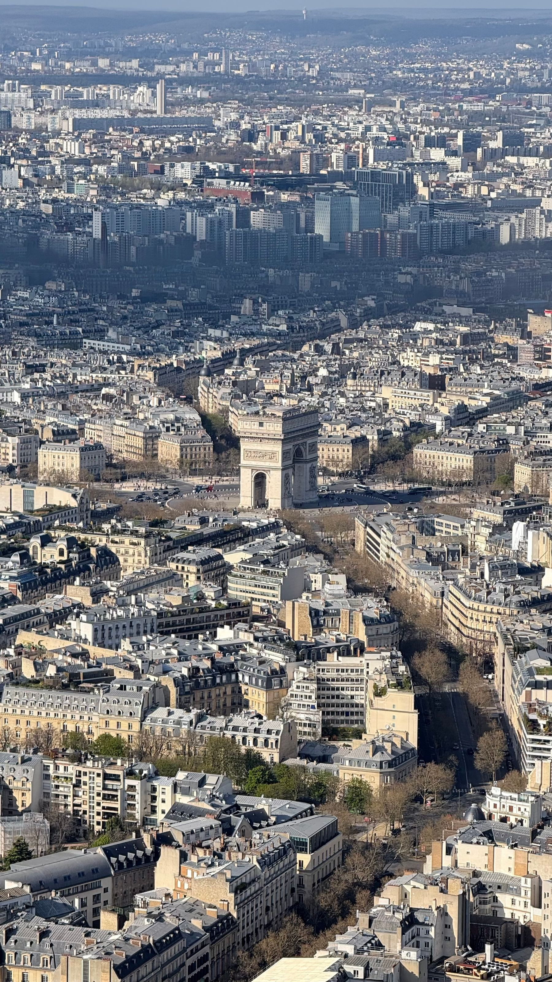 Haussmann boulevards radiating from the Arc de Triomphe