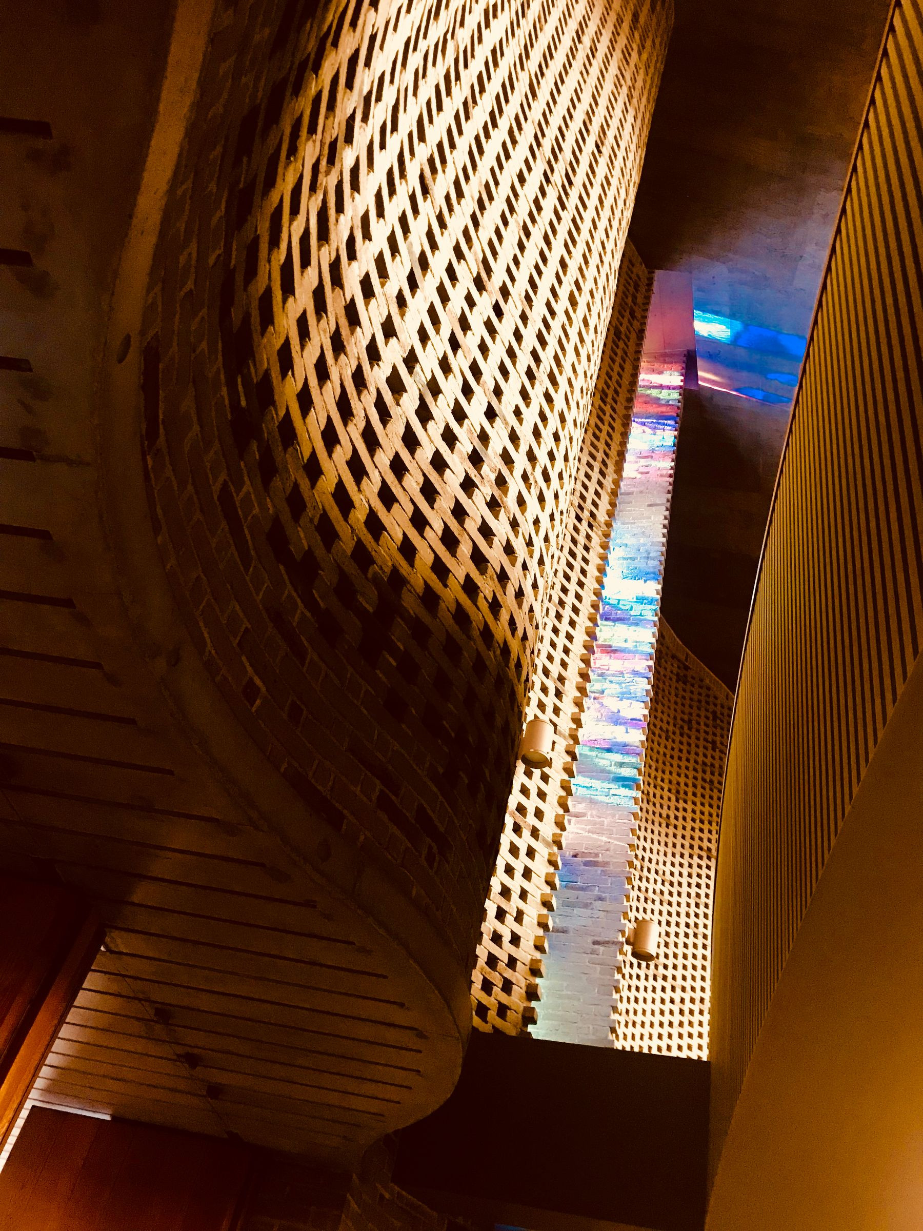 Textured detail of a modern facade
